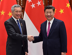 习近平在杭州会见新加坡总理李显龙