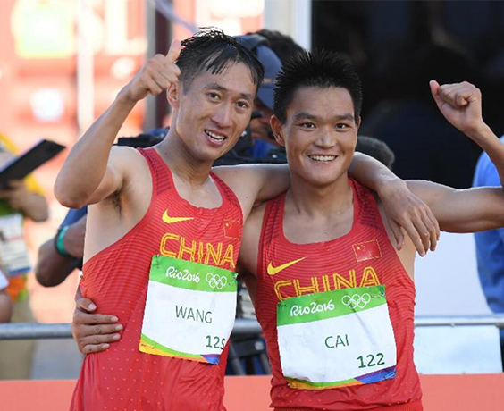 王镇冠军 蔡泽林亚军 2016年里约奥运会男子20公里