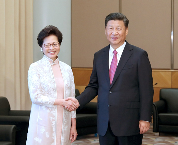 习近平会见林郑月娥和香港特别行政区新任行政、立法、司法机构负责人 